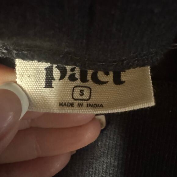 Pact Organic Cotton Airplane Mock Neck Top and Pintuck Wide Leg Pant Set M/S - Picture 10 of 11